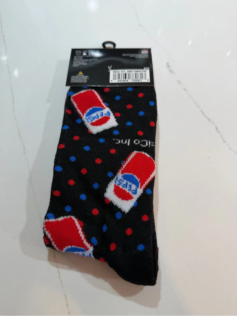 Pepsi Men's Crew Socks Size 6-12 NWT New With Tags